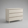 Mobile bagno sottolavabo da terra in legno, rovere sbiancato, 3 cassetti, 80 x 45 x 82 cm